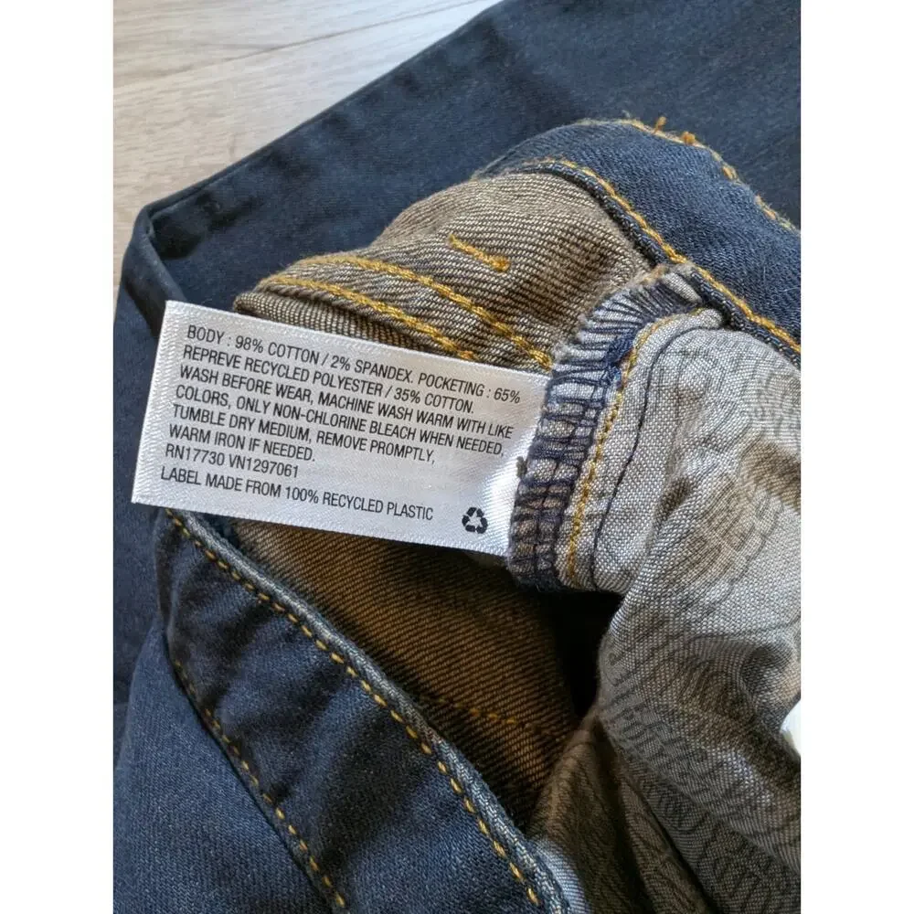 Cat & Jack Girls 12 Dark Wash Straight Recto Stretch Jeans Denim Casual NWT